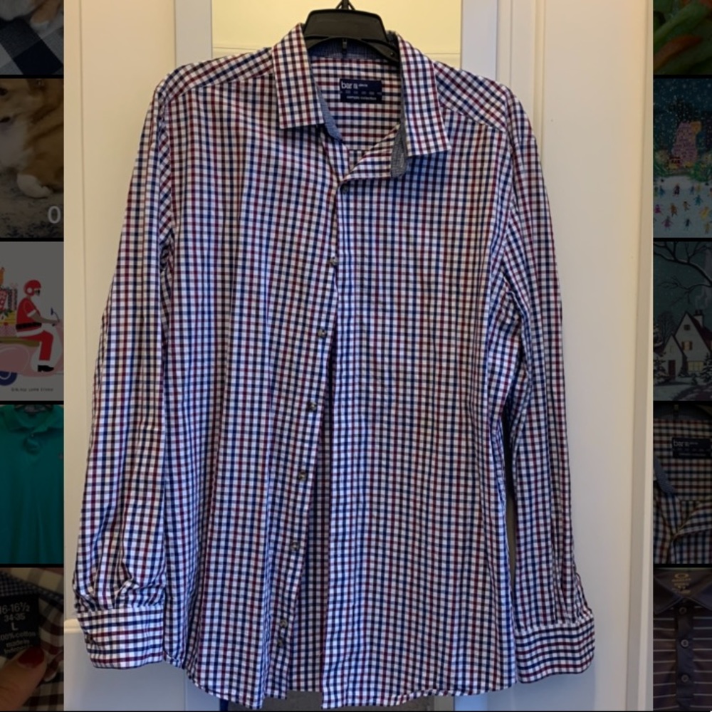 Men’s Bar iii long sleeve button down shirt size L